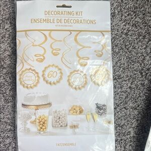 60’s Gold and White Party Decoration Set